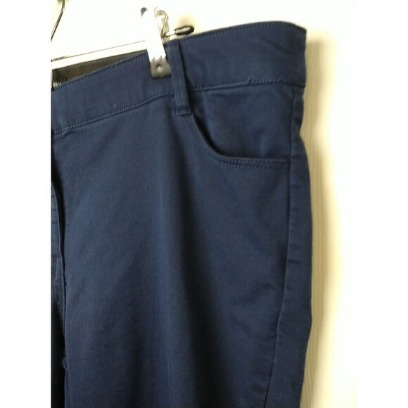 Violets And Roses Navy Straight Zip Button Elastic Waist Pants. Size 14W - Picture 4 of 13